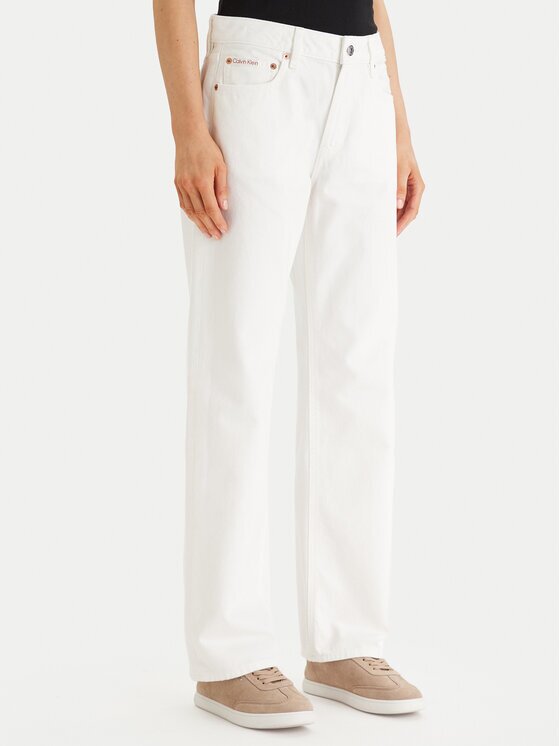 Calvin Klein Jeans Blugi LV047F717G Écru Straight Fit