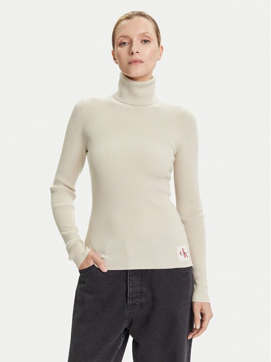 Calvin Klein Jeans Bluză cu gât LV047D350G Regular Fit