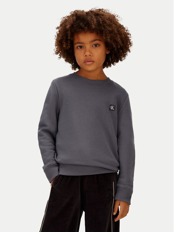 Calvin Klein Jeans Bluză Mono Mini Badge IU0IU00570 Regular Fit