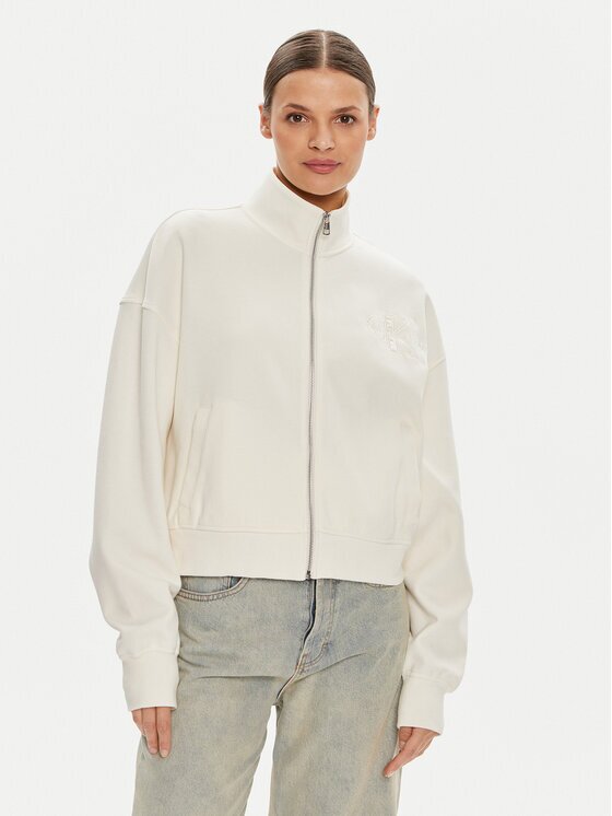 Calvin Klein Jeans Bluză Satin Applique J20J223922 Écru Relaxed Fit