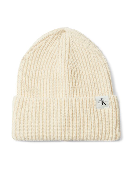 Calvin Klein Jeans Căciulă Monogram Rib Beanie IU0IU00440 Écru