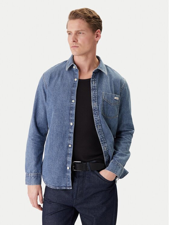 Calvin Klein Jeans cămașă de blugi LV04RE708G Regular Fit
