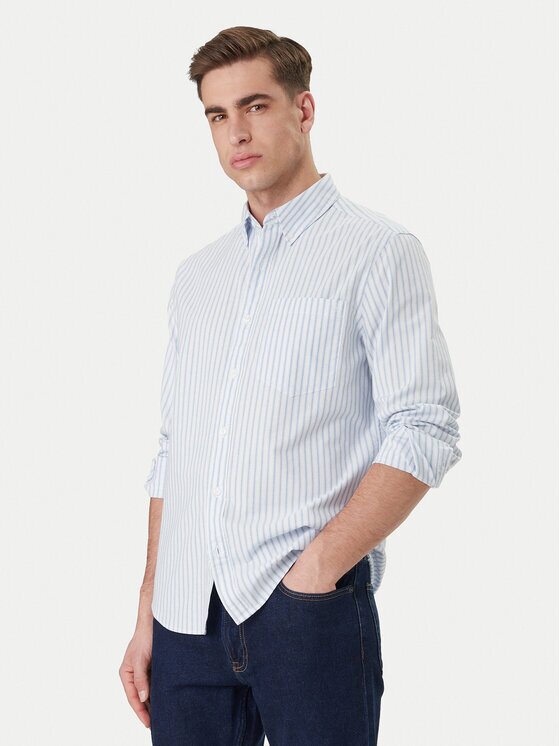 Calvin Klein Jeans Cămașă LV04RF100G Albastru celest Regular Fit