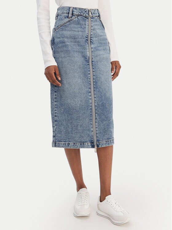 Calvin Klein Jeans Fustă de blugi LV047E710G Regular Fit