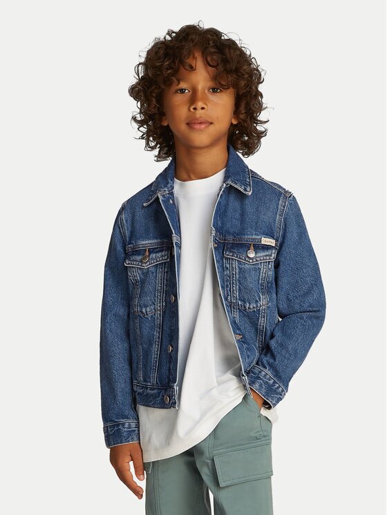 Calvin Klein Jeans Geacă de blugi IB0IB02505 Regular Fit