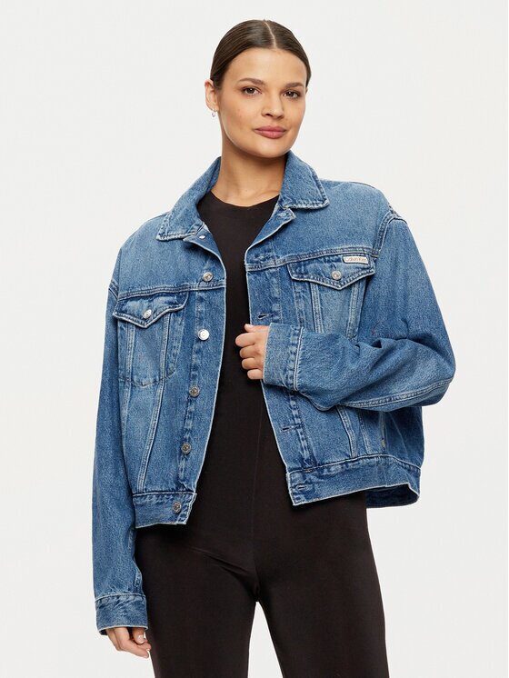 Calvin Klein Jeans Geacă de blugi J20J224546 Boxy Fit