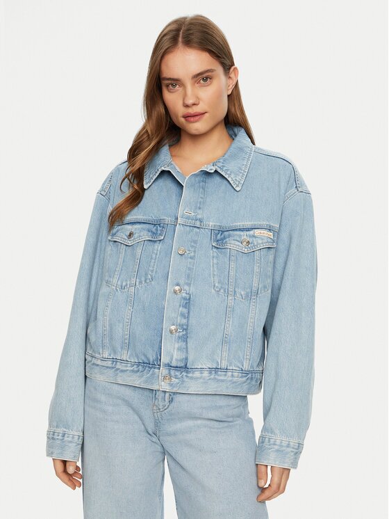 Calvin Klein Jeans Geacă de blugi J20J224548 Boxy Fit