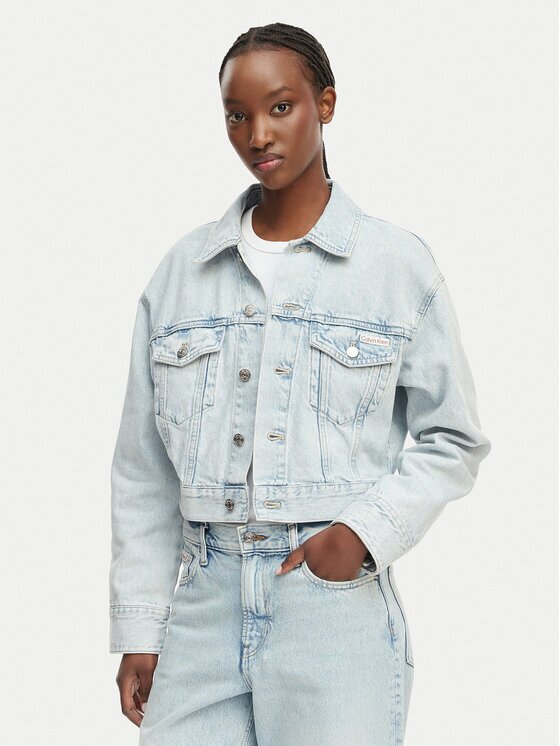 Calvin Klein Jeans Geacă de blugi LV047F680G Cropped Fit