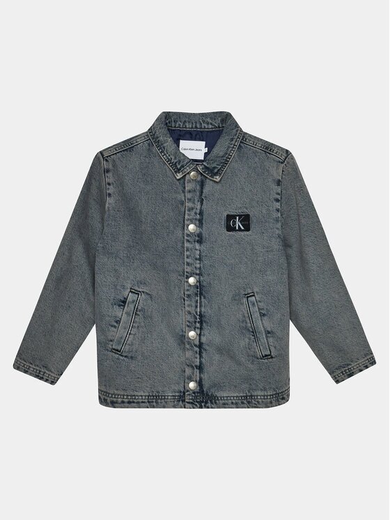 Calvin Klein Jeans Geacă de blugi Skater IU0IU00537 Relaxed Fit