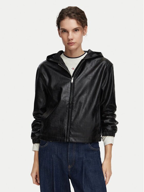 Calvin Klein Jeans Geacă din imitație de piele LV047G516G Regular Fit
