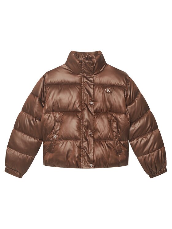 Calvin Klein Jeans Geacă Minime Shiny Short Puffer LVCKTJM01G Regular Fit