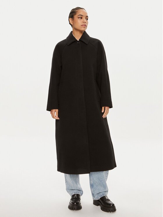 Calvin Klein Jeans Palton de lână J20J223576 Relaxed Fit