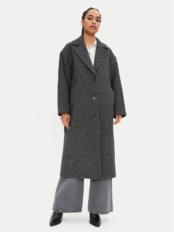 Calvin Klein Jeans Palton de lână J20J224618 Relaxed Fit