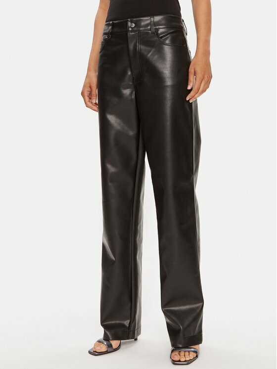 Calvin Klein Jeans Pantaloni din imitație de piele J20J223548 Straight Fit