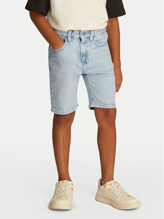 Calvin Klein Jeans Pantaloni scurți de blugi IB0IB02432 Regular Fit