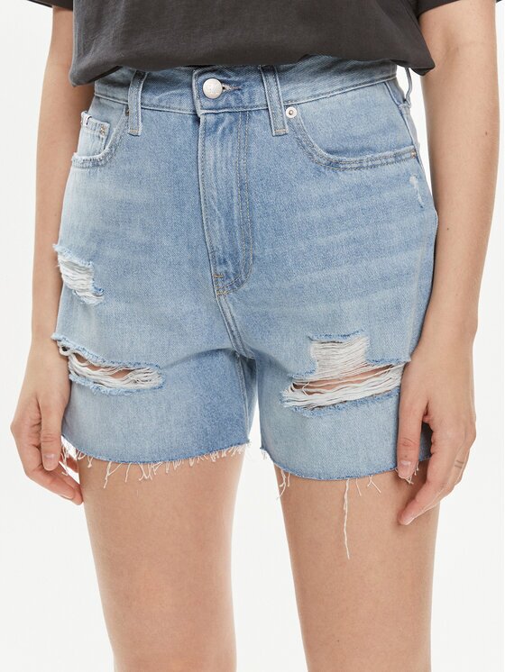Calvin Klein Jeans Pantaloni scurți de blugi J20J222803 Mom Fit