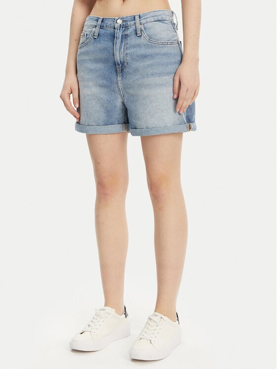 Calvin Klein Jeans Pantaloni scurți de blugi J20J225152 Mom Fit