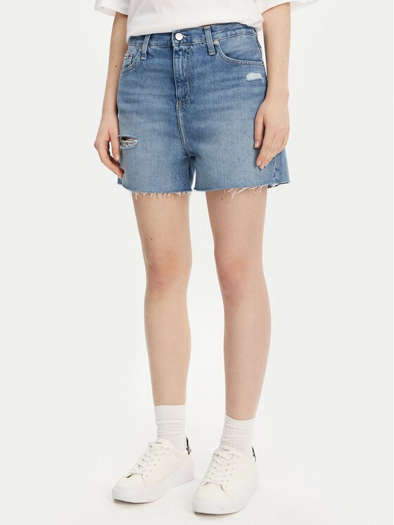 Calvin Klein Jeans Pantaloni scurți de blugi J20J225159 Mom Fit