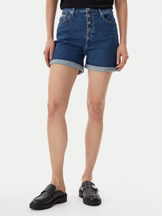 Calvin Klein Jeans Pantaloni scurți de blugi J20J225512 Mom Fit