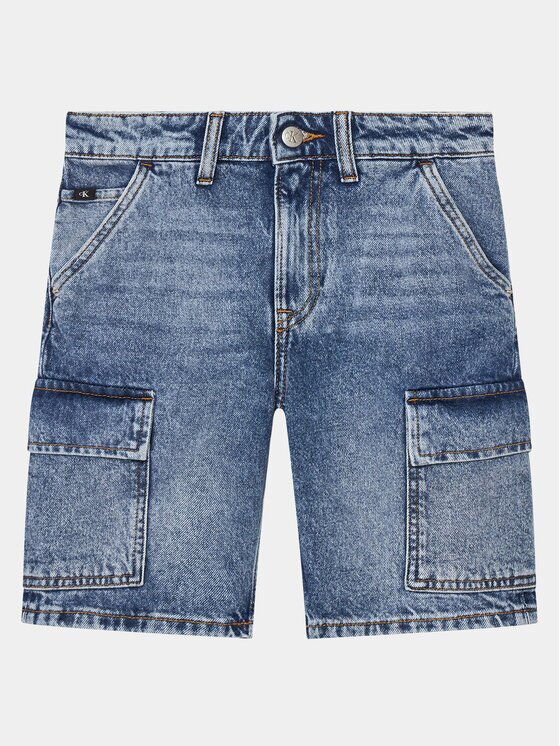 Calvin Klein Jeans Pantaloni scurți de blugi Skater IB0IB02004 Regular Fit