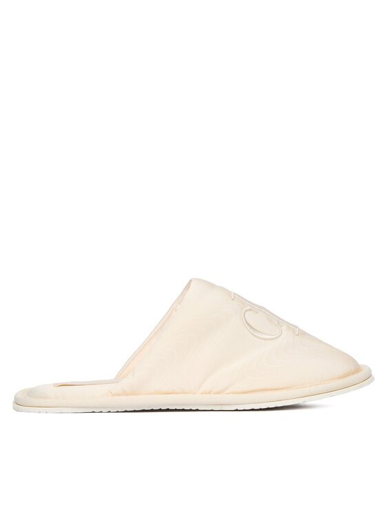 Calvin Klein Jeans Papuci de casă Slipper Satin Moire YW0YW02053 Écru