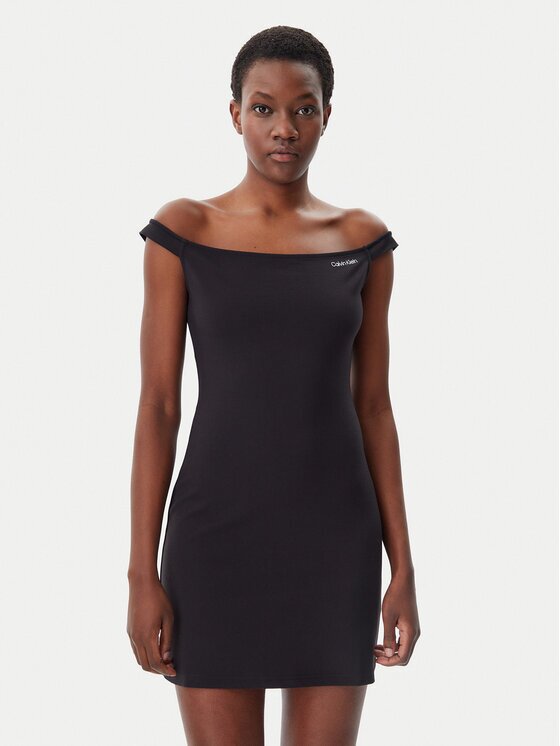 Calvin Klein Jeans Rochie de zi Logo Milano J20J225541 Slim Fit