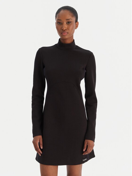 Calvin Klein Jeans Rochie de zi Ls Scuba Fit And Flare LV044D222G Regular Fit