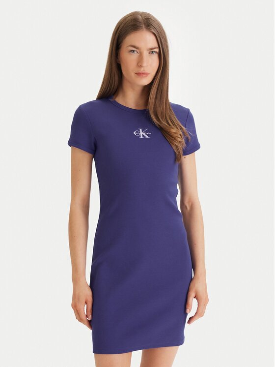 Calvin Klein Jeans Rochie de zi Monologo Baby LV047F241G Slim Fit