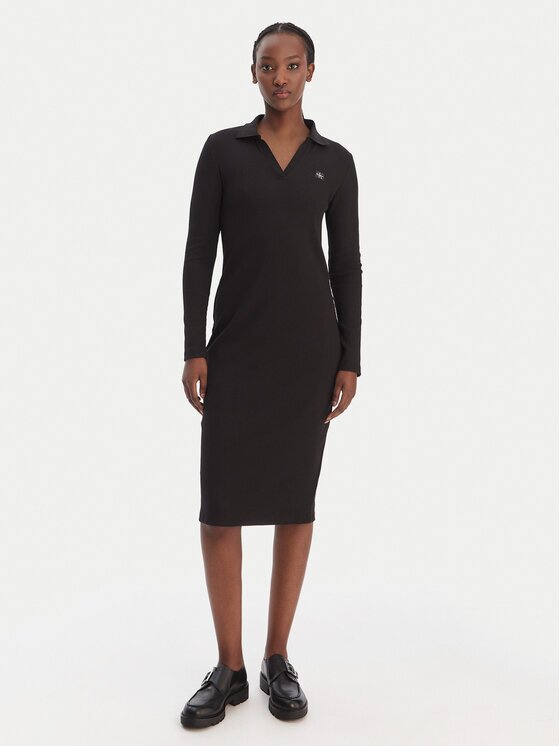 Calvin Klein Jeans Rochie tricotată LV047E202G Slim Fit