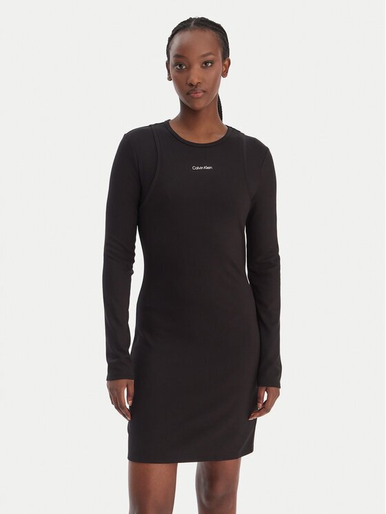 Calvin Klein Jeans Rochie tricotată LV047E219G Slim Fit