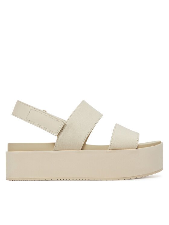 Calvin Klein Jeans Sandale Flatform Sandal Sling In YW0YW01788 Écru