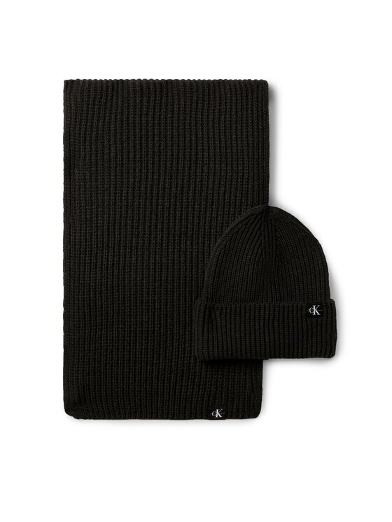 Calvin Klein Jeans Set Fular și Căciulă Monogram Rib Scarf Beanie Set IU0IU00638