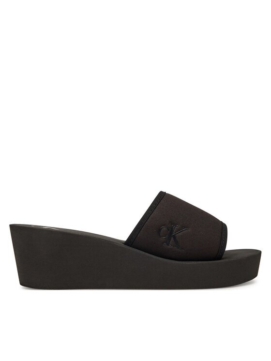 Calvin Klein Jeans Şlapi Beach Wedge Slide Canvas YW0YW01725