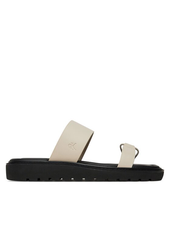 Calvin Klein Jeans Şlapi Rope Sandal Soft Lth Mg YW0YW01864 Écru