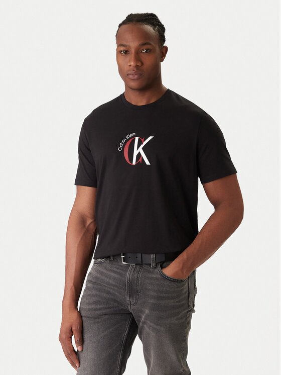 Calvin Klein Jeans Tricou 2Tone Graphic LV14RE829G Regular Fit