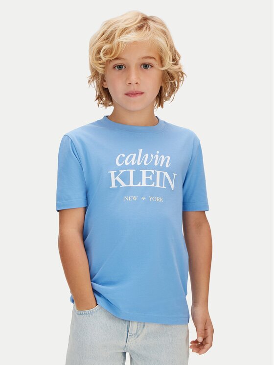 Calvin Klein Jeans Tricou LVCKSJA07B Albastru celest Regular Fit
