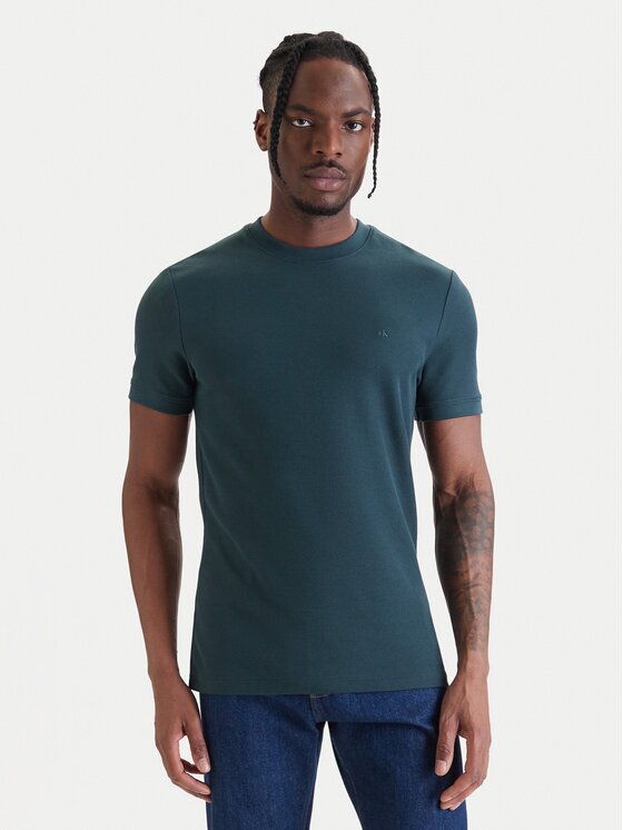 Calvin Klein Jeans Tricou Micro Waffle LV04RF206G Slim Fit