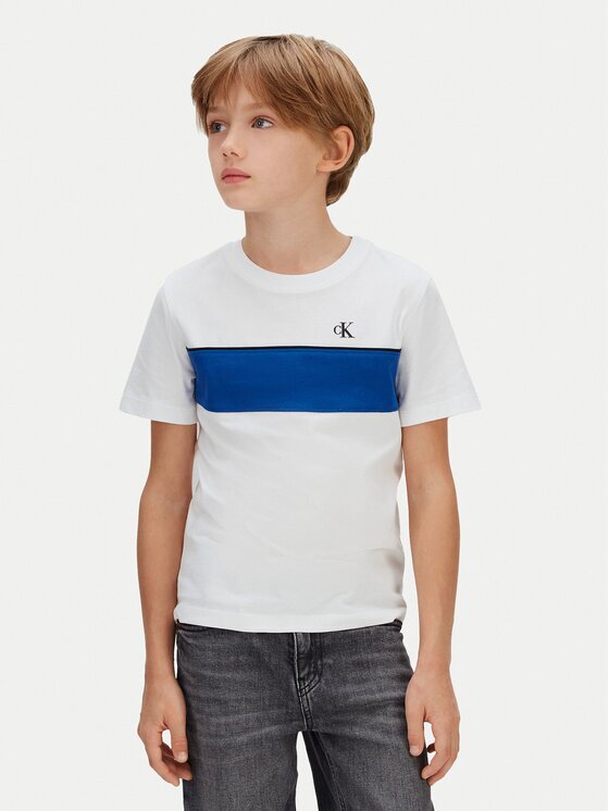 Calvin Klein Jeans Tricou Panel Colorblock IB0IB02609 Regular Fit