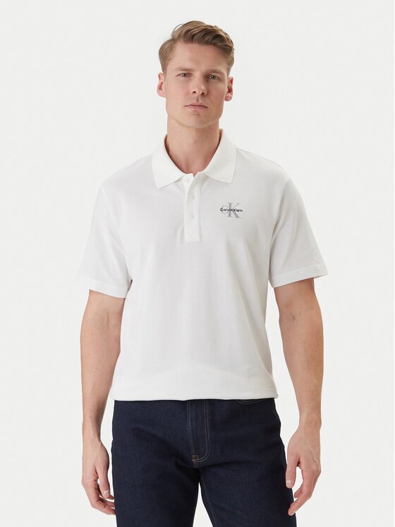 Calvin Klein Jeans Tricou polo Easy Monologo LV04RF209G Regular Fit