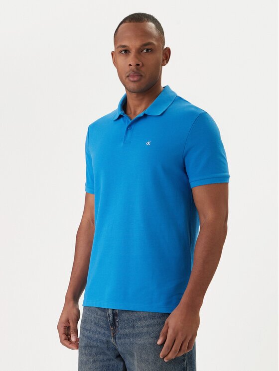 Calvin Klein Jeans Tricou polo LV040EM269 Albastru celest Regular Fit