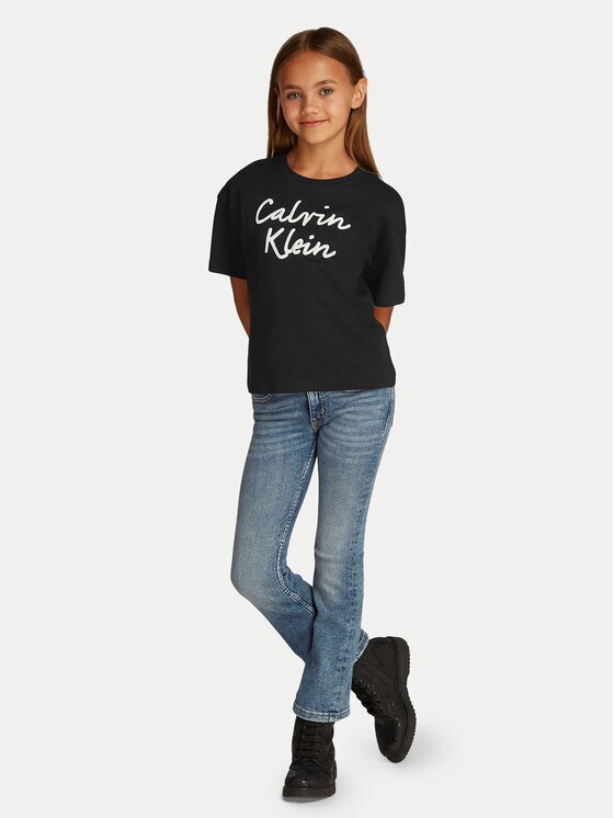 Calvin Klein Jeans Tricou Script Logo IG0IG02864 Boxy Fit