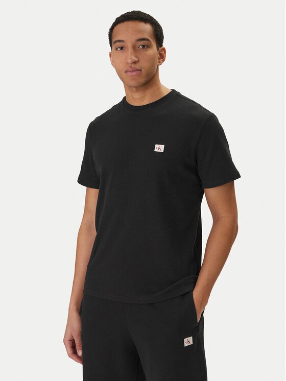 Calvin Klein Jeans Tricou Waffle Badge LV04RD008G Regular Fit