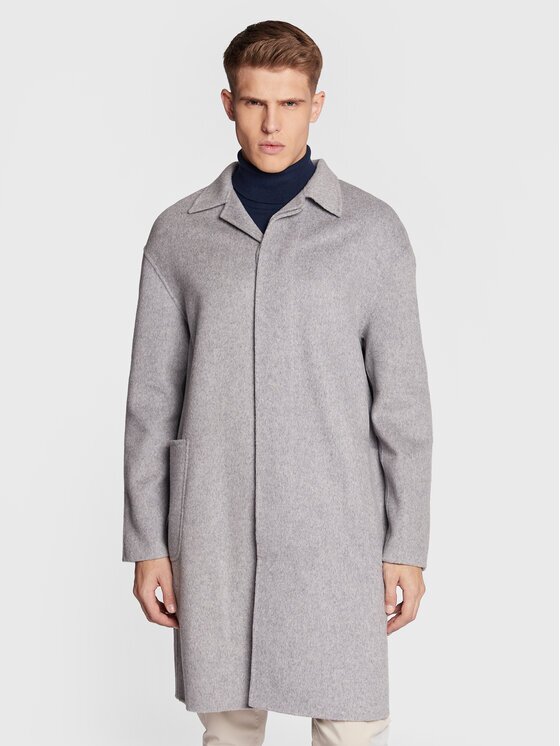 Calvin Klein Palton de lână K10K109549 Regular Fit