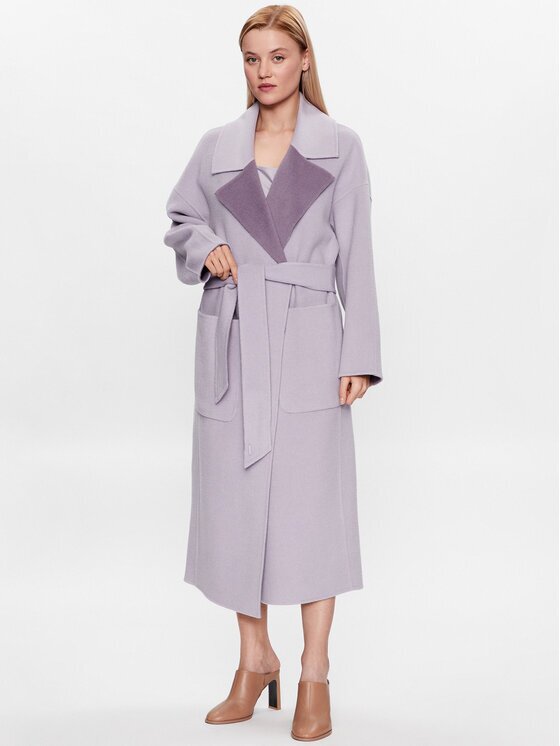 Calvin Klein Palton de lână K20K205855 Regular Fit
