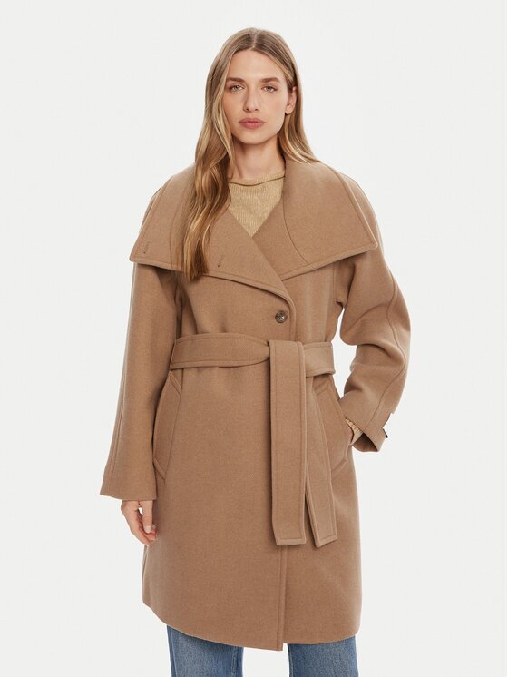 Calvin Klein Palton de lână LV044D557G Regular Fit