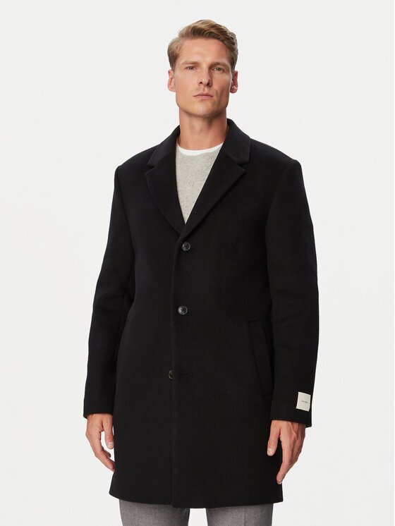 Calvin Klein Palton de lână LV04LH444G Regular Fit
