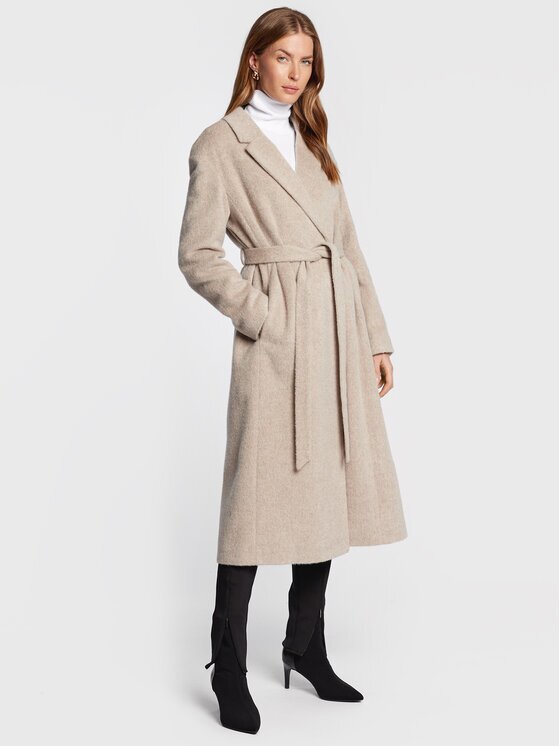 Calvin Klein Palton de lână Wrap K20K204951 Regular Fit
