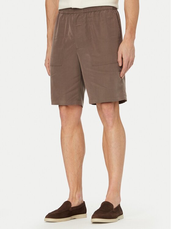 Calvin Klein Pantalon scurți din material LV04LF614G Relaxed Fit