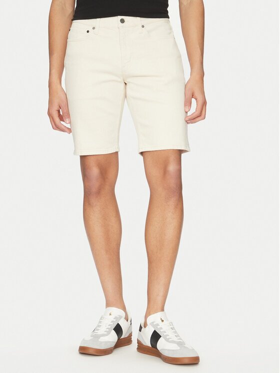 Calvin Klein Pantaloni scurți de blugi K10K114078 Écru Slim Fit