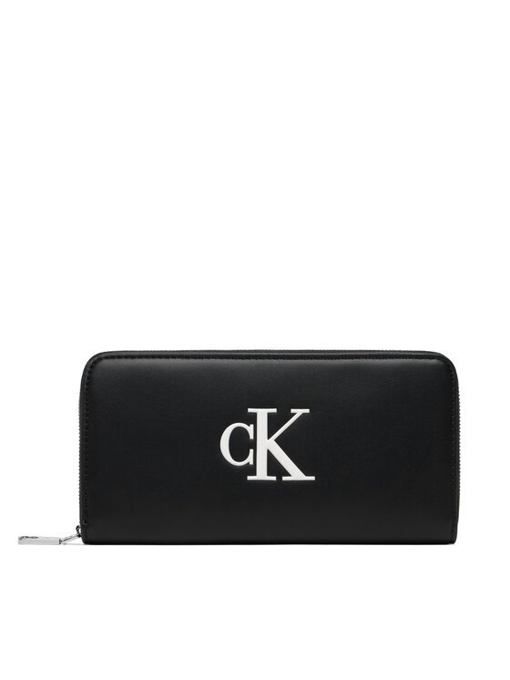 Calvin Klein Portofel Bold Ck Long Zip Around LV04F1077G